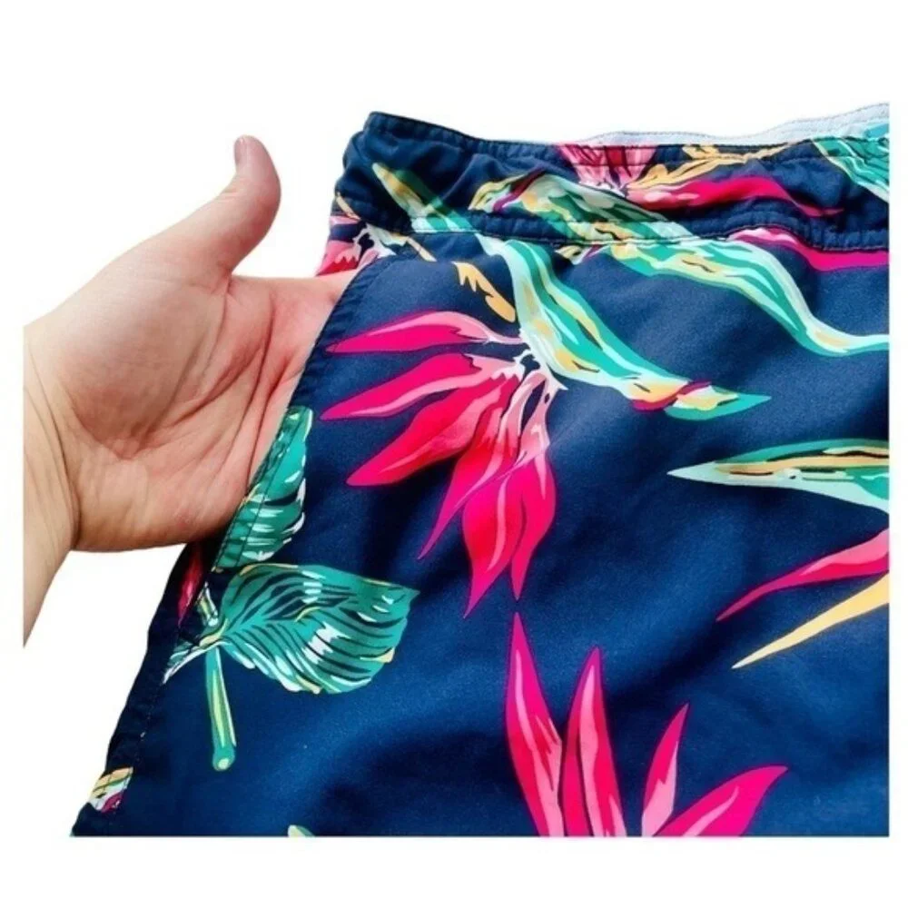 Bonobos Blue Floral 9” Inseam Swim Shorts Size 33